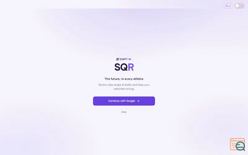 Screenshot of SQR