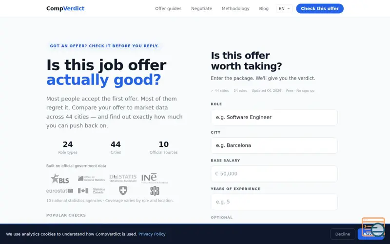 Screenshot of CompVerdict