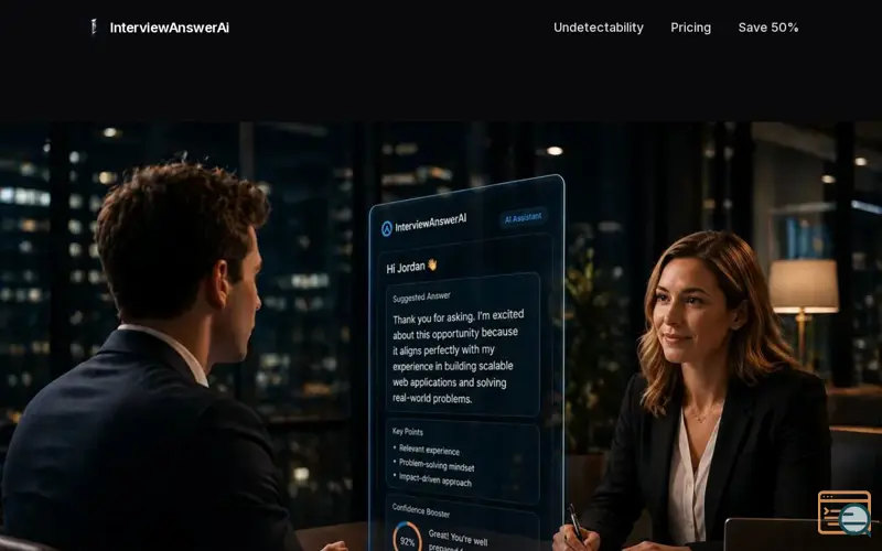 Screenshot of InterviewAnswerAI