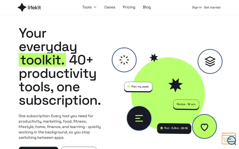 Screenshot of Lifekit