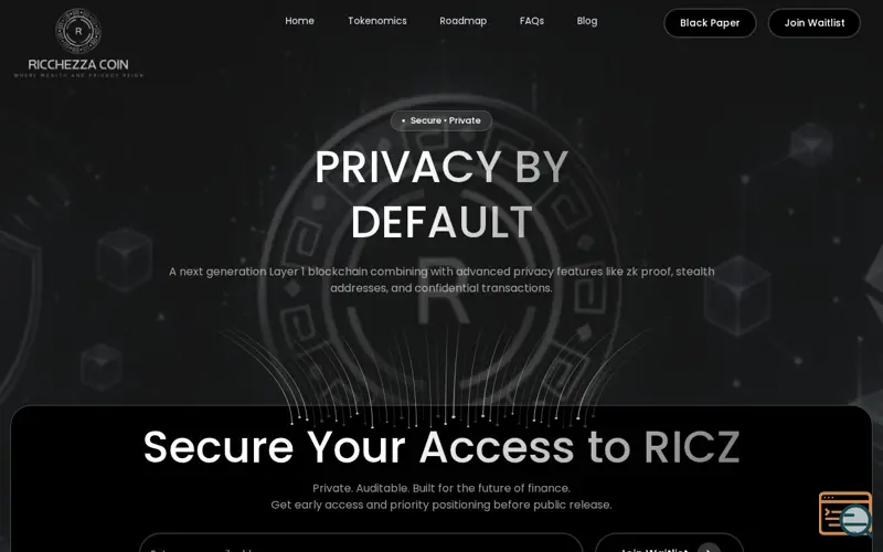 Screenshot of Ricchezza Coin