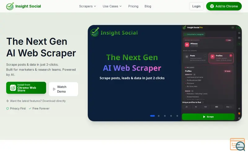 Screenshot of Insight Social