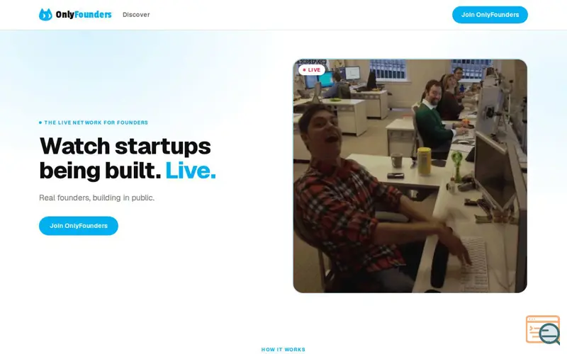 Screenshot of OnlyFounders