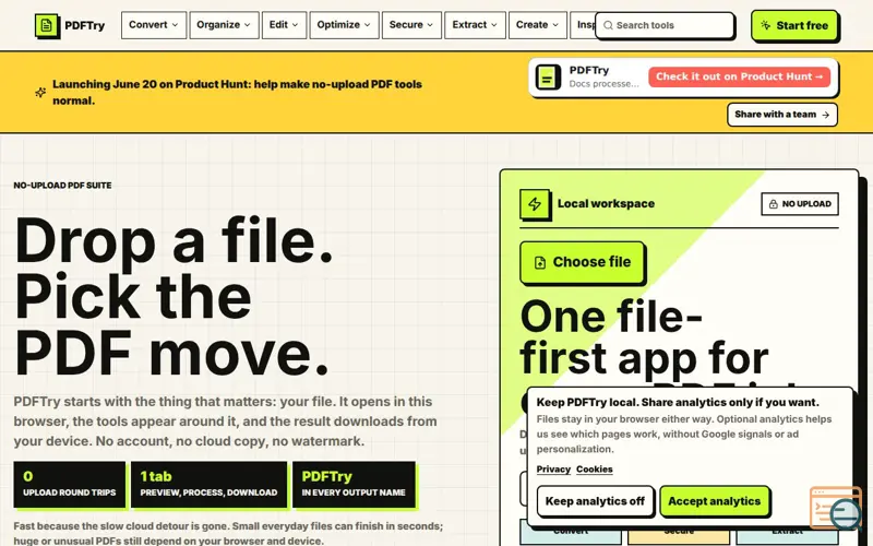 Screenshot of PDFTry