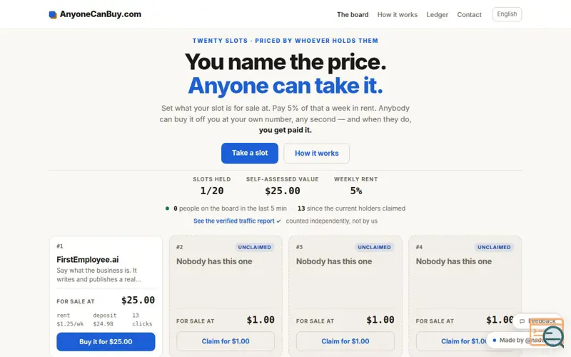 Screenshot of Anyonecanbuy