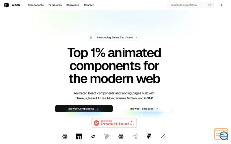 Screenshot of Tween