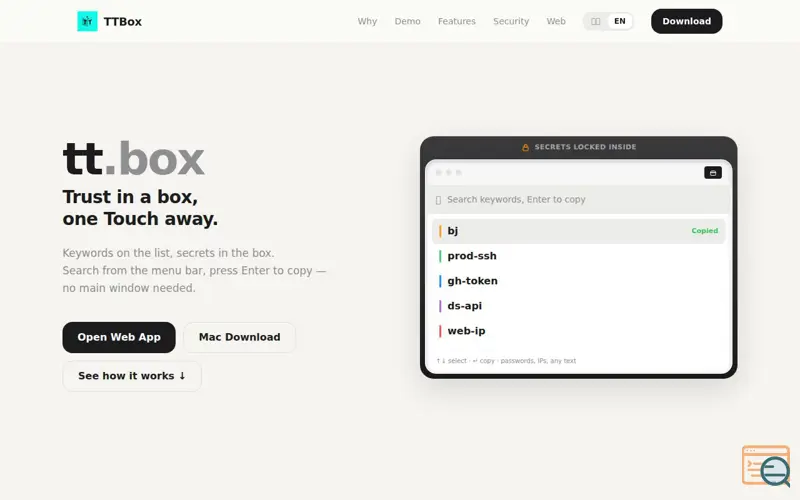 Screenshot of TTBox — Privacy,Safe,Quick Clipboard