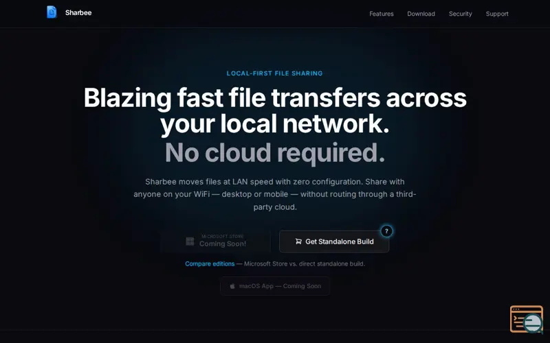 Screenshot of Sharbee — Local File Transfer