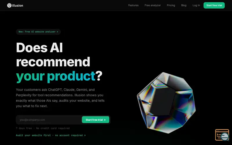 Screenshot of Illusion, a launch using 101domain