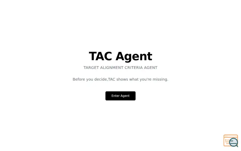 Screenshot of TAC Agent
