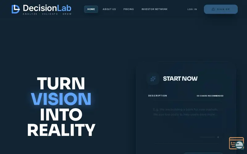 Screenshot of DecisionLab