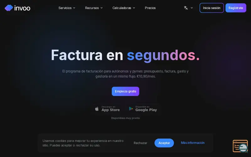 Screenshot of Invoo