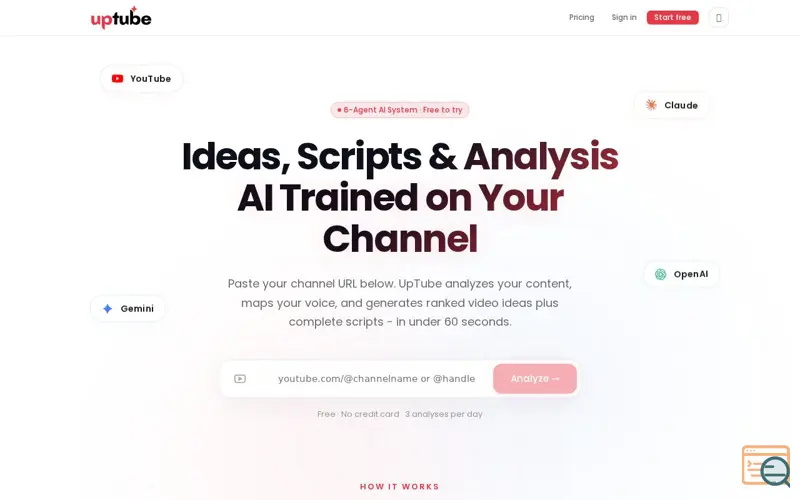 Screenshot of UpTube