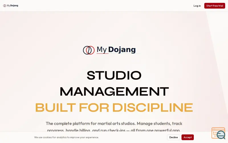 Screenshot of MyDojang - Martial Arts Management, a launch using Azure Blob Storage