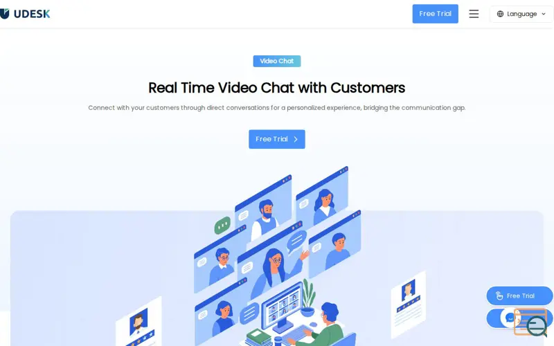 Screenshot of Udesk Video Chat, a launch using LeadsNavi