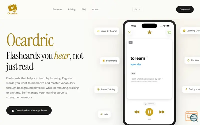 Screenshot of Ocardric - Learn Words Through Sound