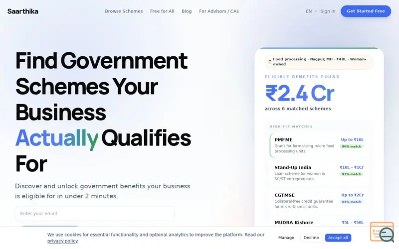Screenshot of Saarthika