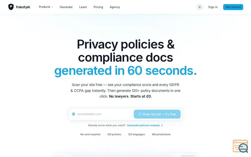 Screenshot of PolicifyAI