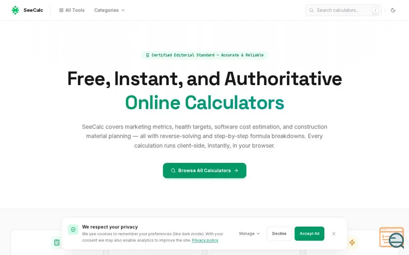 Screenshot of SeeCalc