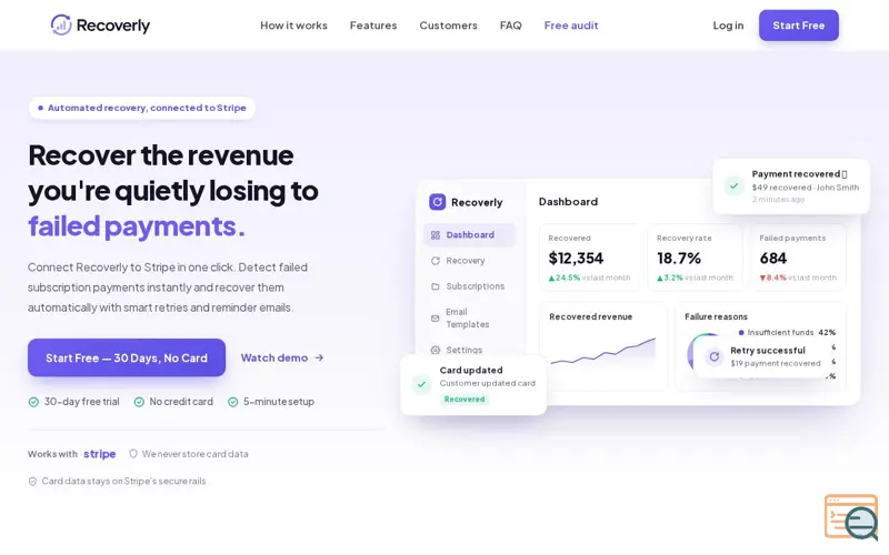 Screenshot of Recoverly