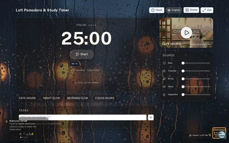 Screenshot of Lofi Timer