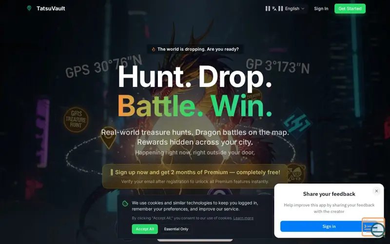 Screenshot of TatsuVault