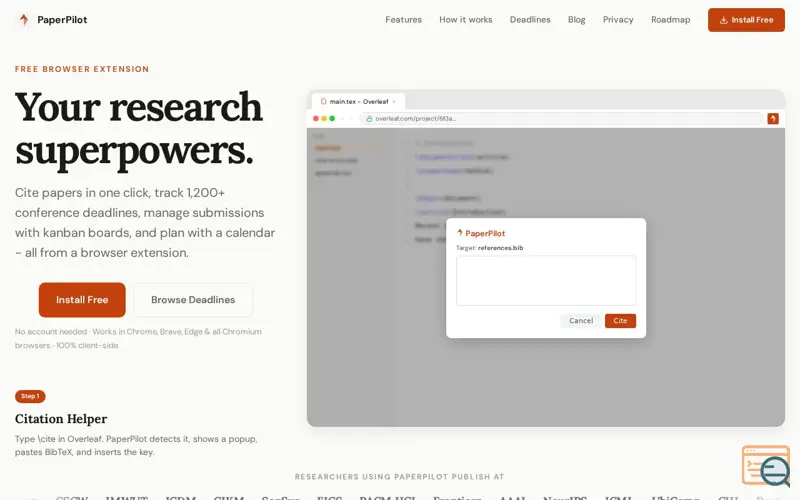 Screenshot of PaperPilot