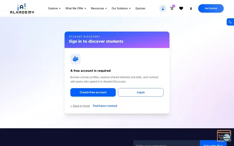 Screenshot of Alkademy Partner Connect