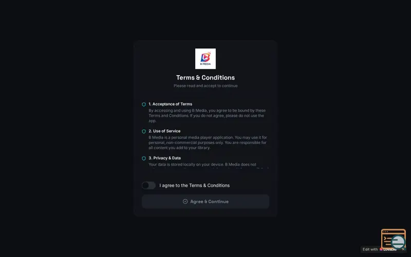 Screenshot of B Media