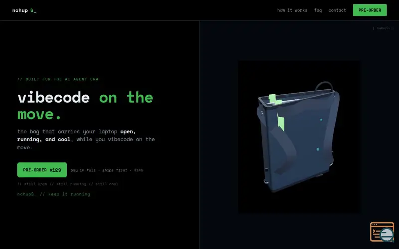 Screenshot of nohup&_