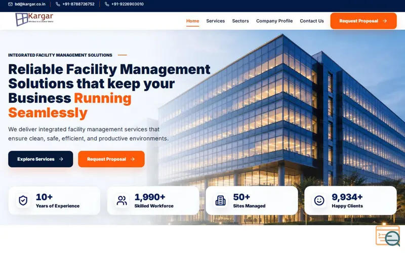 Screenshot of kargar business servicess