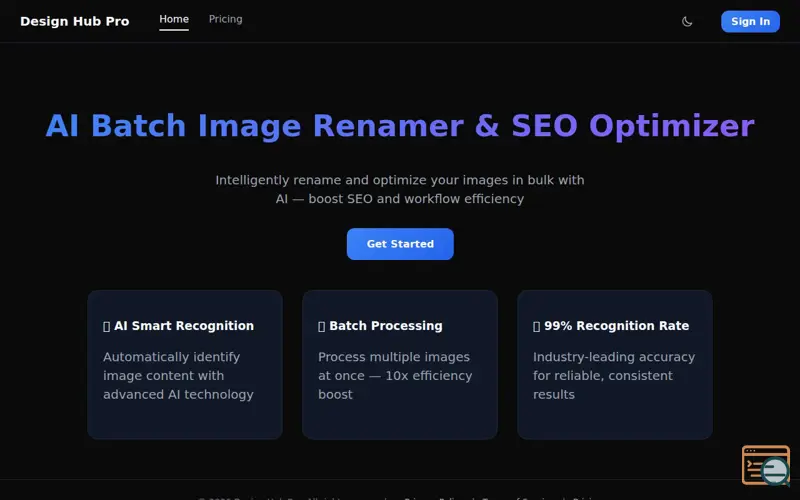 Screenshot of DHP: AI Image Renamer & SEO