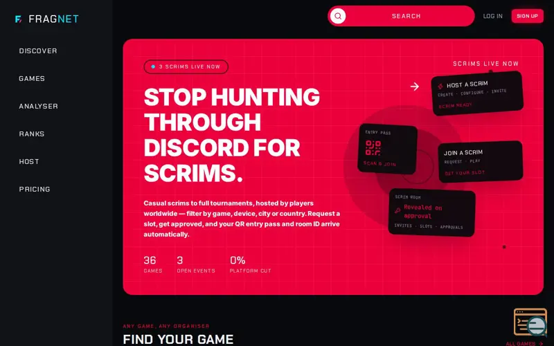 Screenshot of Fragnet