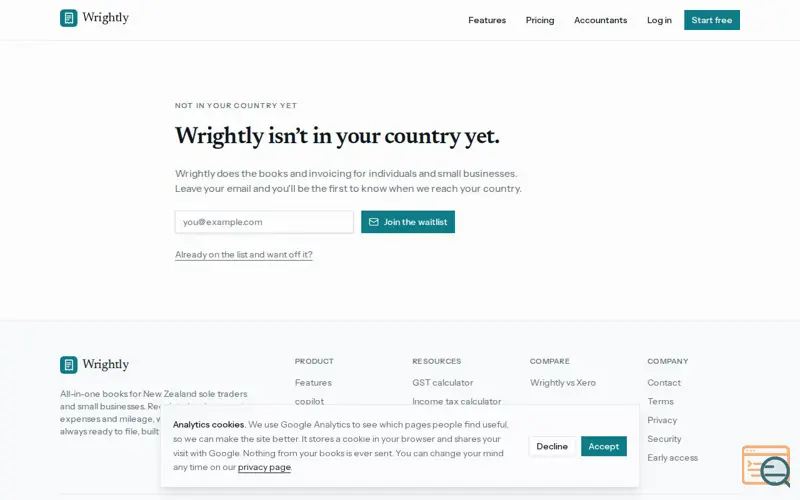 Screenshot of Wrightly