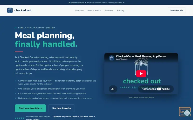 Screenshot of Checked Out