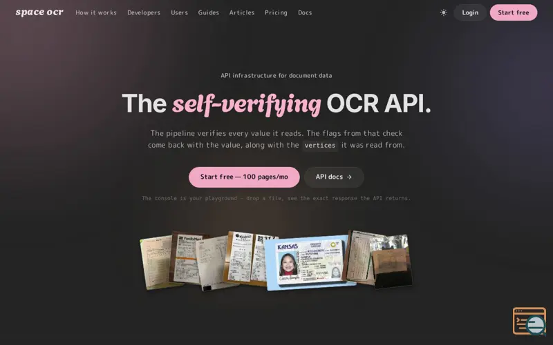 Screenshot of space ocr, a launch using CryptoJS