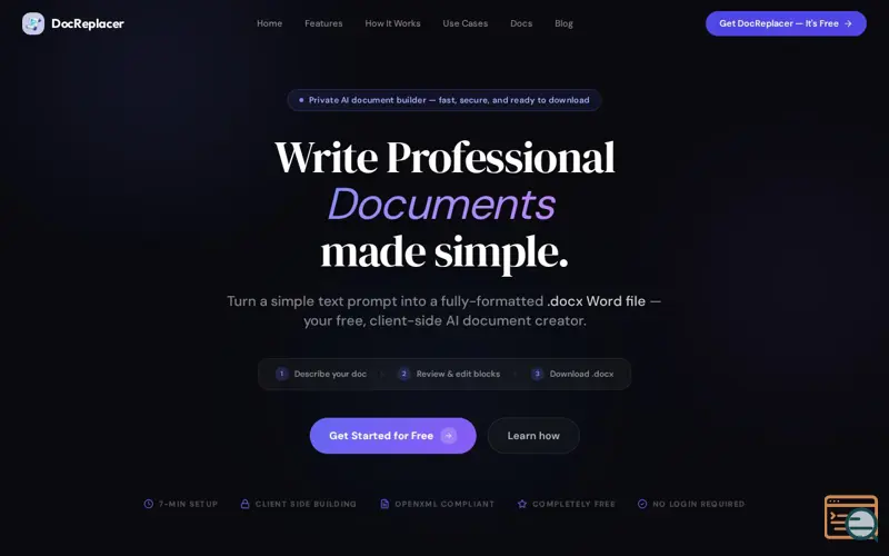 Screenshot of DocReplacer