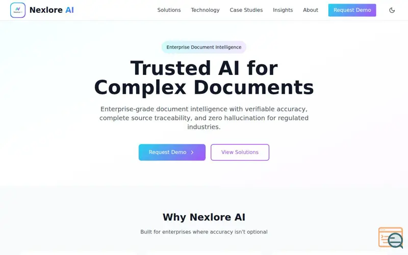 Screenshot of nexloreai