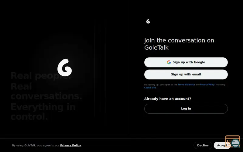 Screenshot of GoleTalk, a launch using Open-Meteo