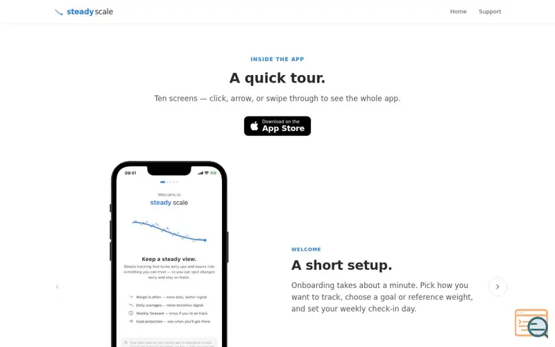 Screenshot of Steady Scale