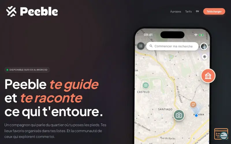 Screenshot of Peeble