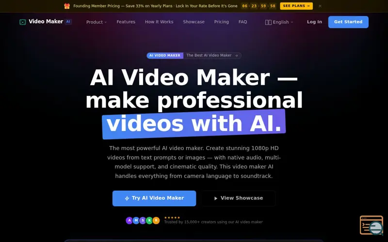 Screenshot of Best AI Video Maker 2026 | Video Maker AI - Create Videos