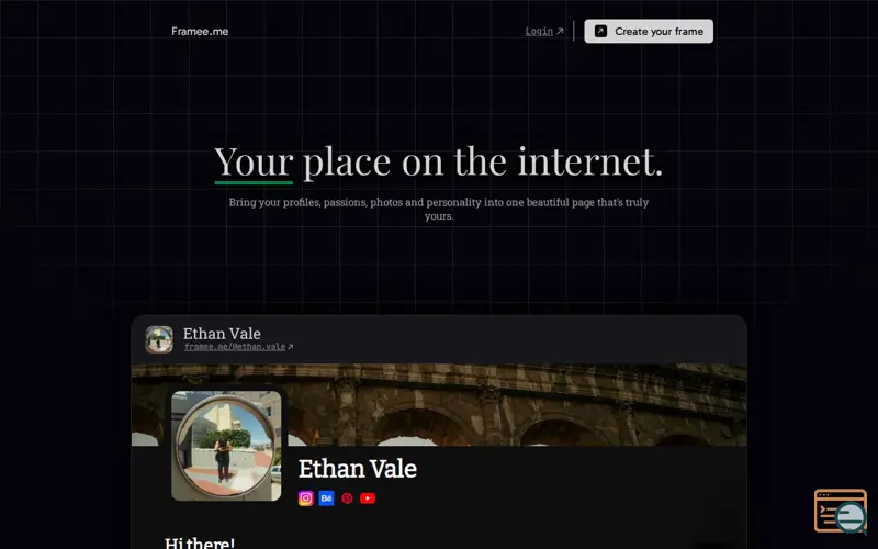 Screenshot of Framee