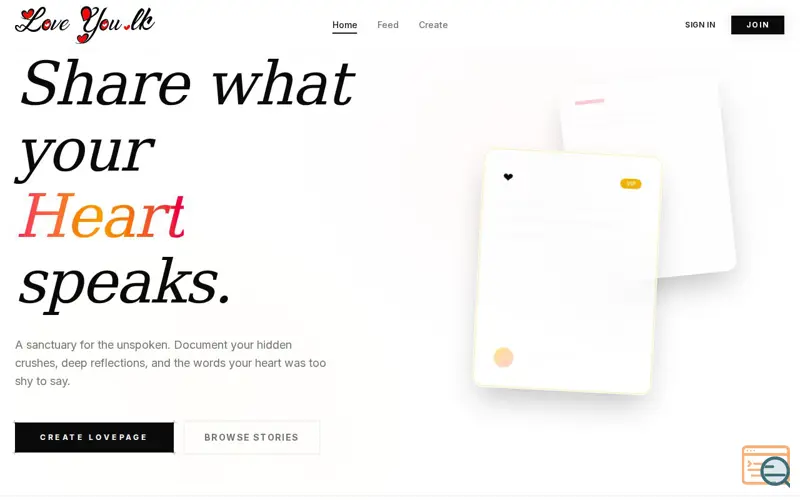 Screenshot of Project LoveYou