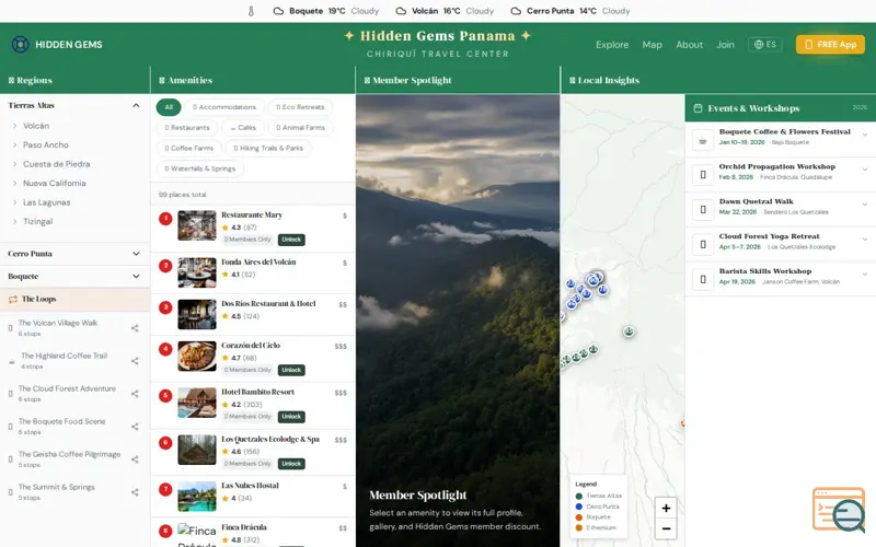 Screenshot of HiddenGemsPanama.com