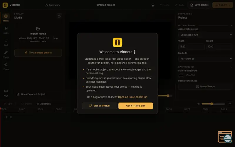 Screenshot of Viddcut