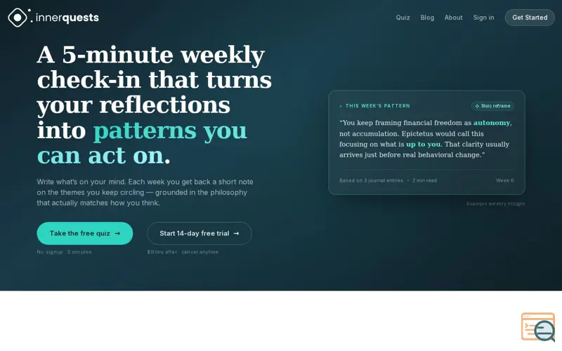 Screenshot of InnerQuests