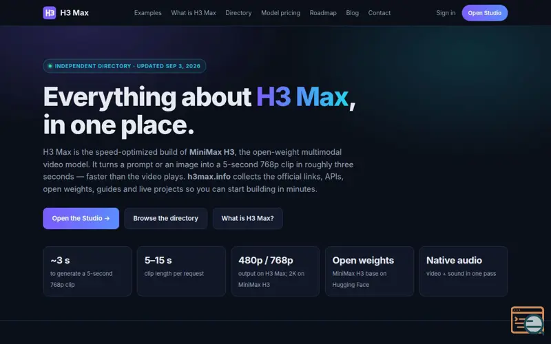 Screenshot of H3 Max Hub, a launch using AI旋风 (AIxuanfeng)