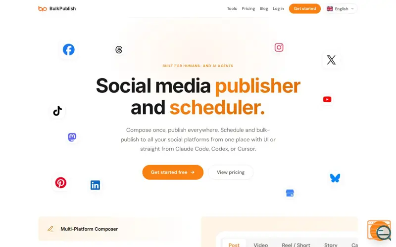 Screenshot of BulkPublish