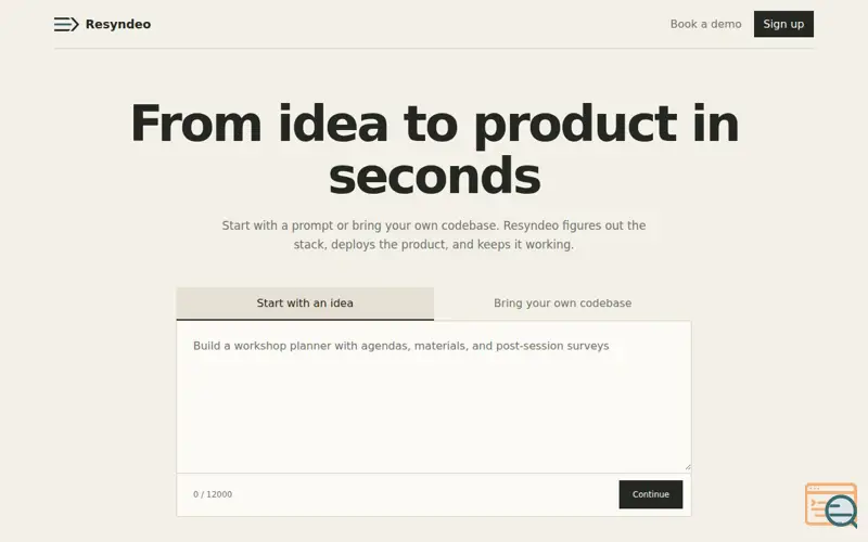 Screenshot of Resyndeo